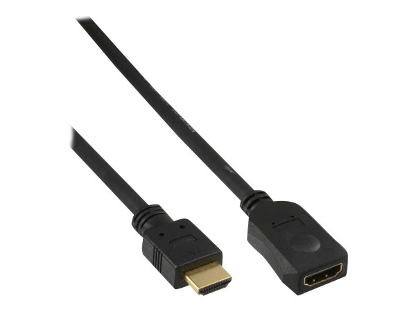 InLine HDMI Verlängerung, HDMI-High Speed, St/Bu 2m