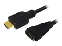 LogiLink HDMI Cable 1.4, HDMI male / female, black, 1,0m