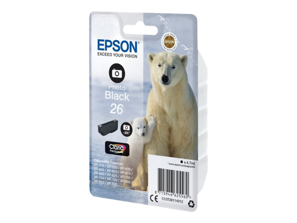 Epson Tinte PH BK C13T26114012 Claria Premium