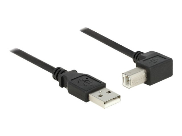 USB Kabel Delock A -> B St/St 1.00m 90°gew. sw