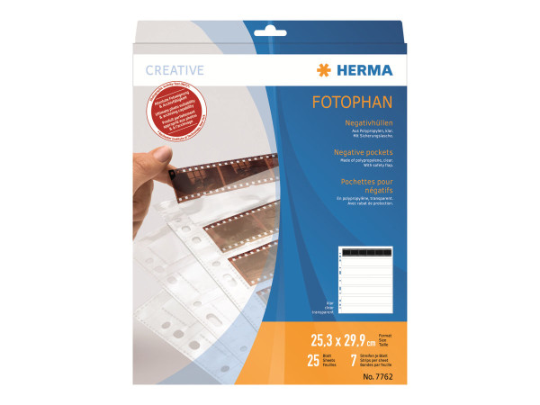 HERMA Negativh?llen transparent f?r 7 x 6 Streifen 25 St.