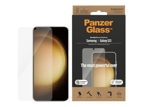 Panzerglass Displayschutz (transparent, Samsung Galaxy S23