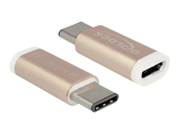 DeLOCK Adapter USB 2.0 C > micro-USB Buchse kupfer Adapter