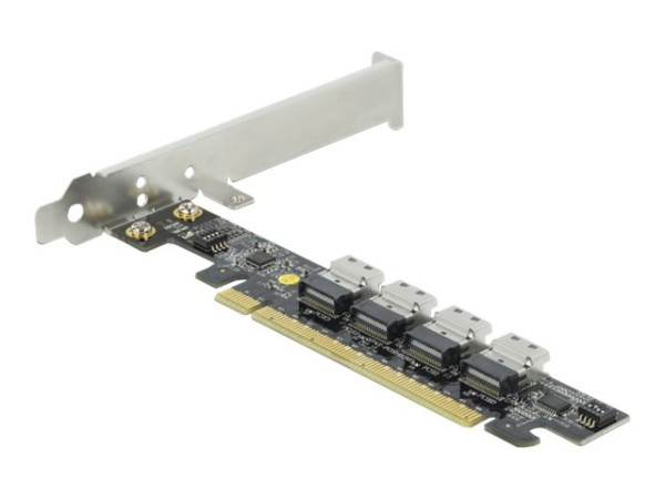 DeLOCK PCIe x16Karte>4x SFF-8654 4i NVMe intern: