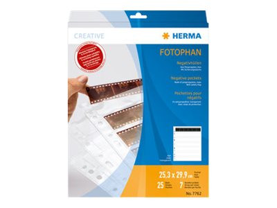 HERMA Negativh?llen transparent f?r 10 x 4 Streifen 25 St.