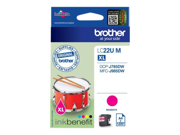 Brother Tinte magenta LC-22UM Tinte Magenta 1200 Blatt