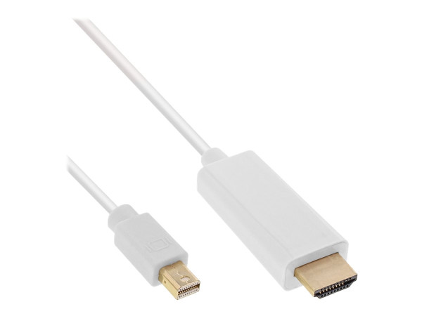 InLine? Mini DisplayPort zu HDMI Konverter Kabel, wei?, 1m,