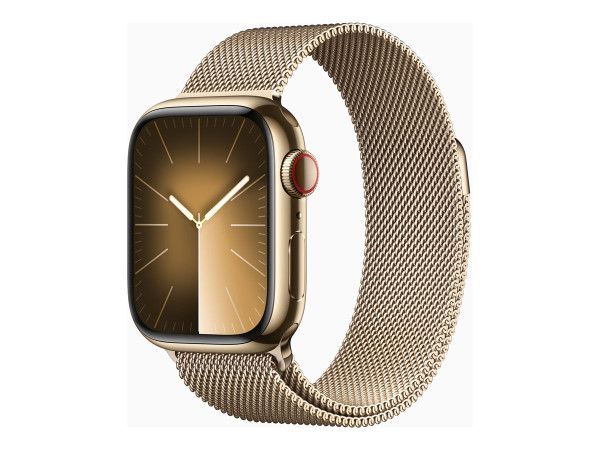 Apple Watch Series 9 (gold/gold, Edelstahl, 41 mm,