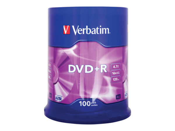 DVD +R 4.7GB 100er Sp. Verbatim 16x