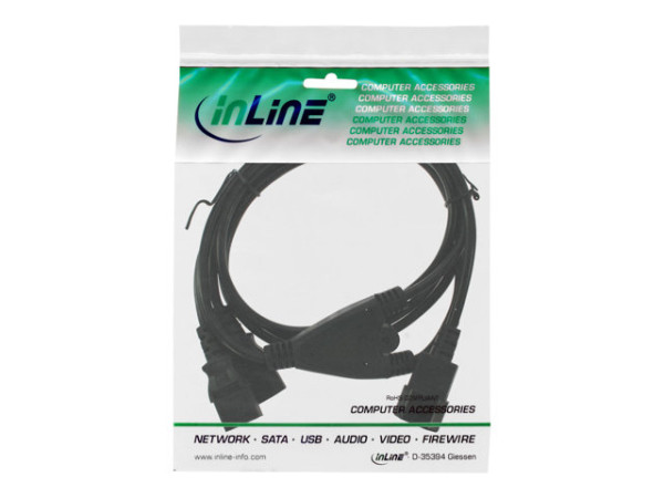 InLine® Strom Y-Kabel intern, 1x 13,34cm (5,25") an 1x