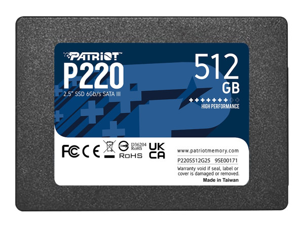 Patriot SSD 512GB 550/500 P220 SA3 PAT