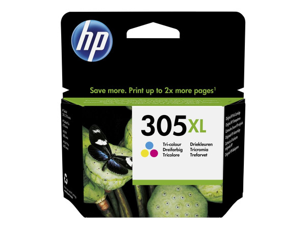 HP Nr.305XL Tinte Tricolor 3YM63AE Tinte Gelb,