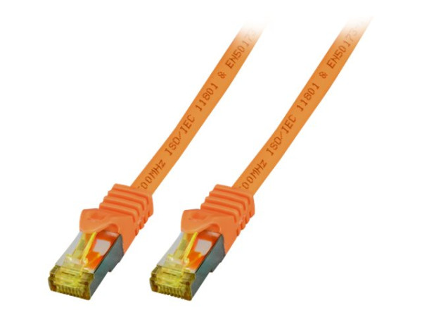 RJ45 Patchkabel S/FTP,Cat.6A,LSZH,Cat.7 Rohk.,0,25m,oran