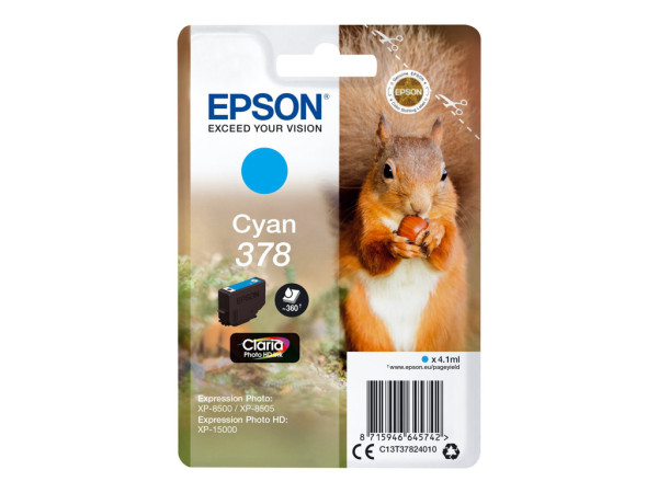 Epson Tinte CY C13T37824010 Claria Photo