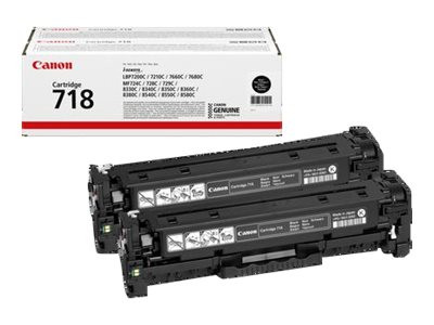 Canon Toner BK 2er Pack 718 DoppelPack