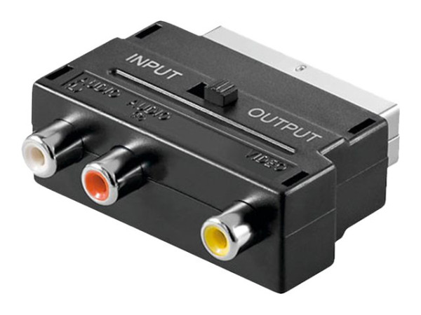 Goobay AVK 195 IN/OUT switchable Scartstecker mit IN/OUT Ums