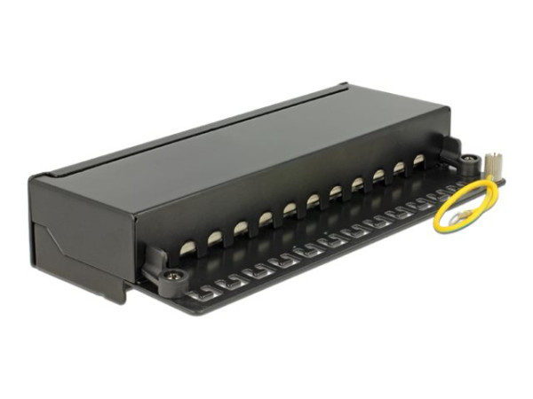 DeLOCK Patchpanel Desktop 12 P Cat.6A schwarz Patchpanel