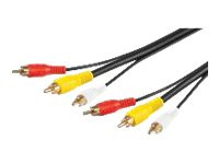 Goobay AVK 201-1000 10.0m Audio-Video-Kabel 10,0 m 3 x