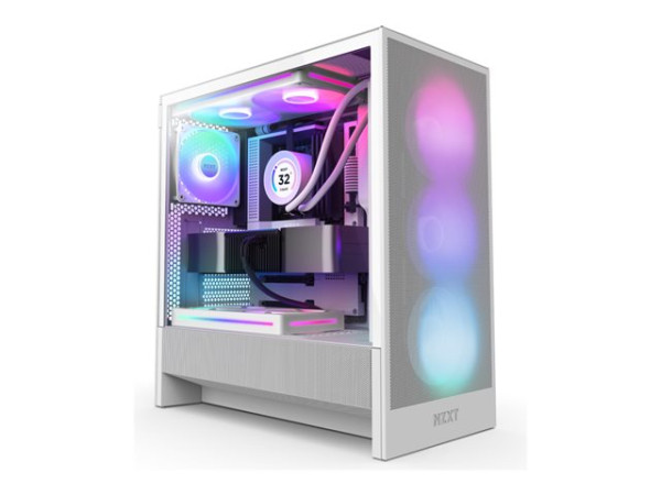 NZXT H5 Flow RGB ( 2024 ) (weiß, Tempered Glass)