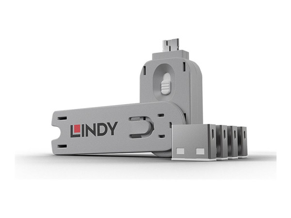 Lindy Lin USB-A Port Schloss wh | 1x