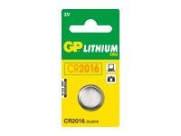 GP Batteries CR2016 GP Lithium Knopfzelle 3Volt (5 Stück)