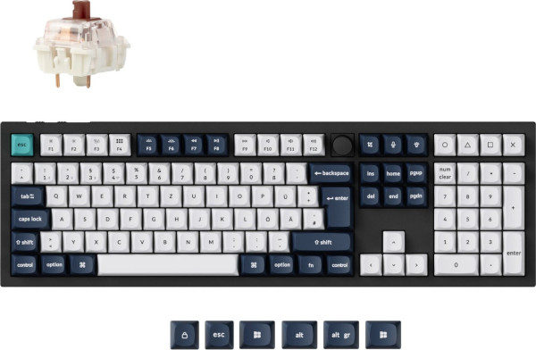 Keychron Q6 Max (schwarz/mehrfarbig, DE-Layout, Gateron