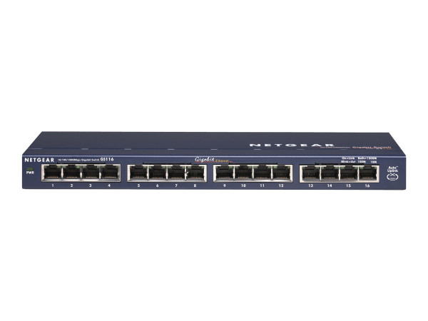 NW Switch 10/100/1000MBit 16Port Netgear GS116