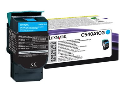 Lexmark C540A1CG Toner cyan return program, 1.000 Seiten