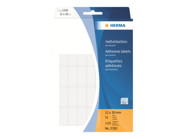 HERMA Vielzwecketiketten wei? 12x30 mm Papier matt 1120 St.