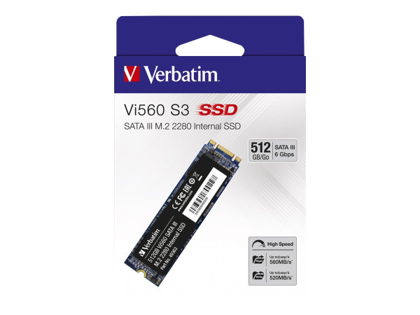 Verbatim SSD 512GB 520/560 Vi560 M.2 SATA VER SATA 6