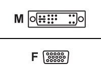 DVI Adapter Equip DVI(12+5) -> D-Sub15 St/Bu beige