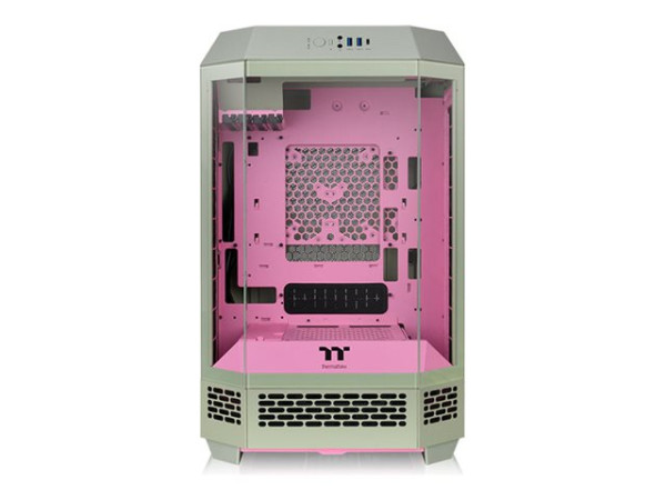 Thermaltake Tower 300 (hellgrün/rosa, Tempered Glass)