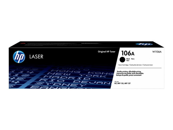 HP Toner BK 1.000 Seiten W1106A Toner Schwarz