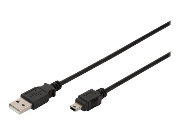 Digitus USB 2.0 Kabel, USB-A Stecker > mini USB Stecker