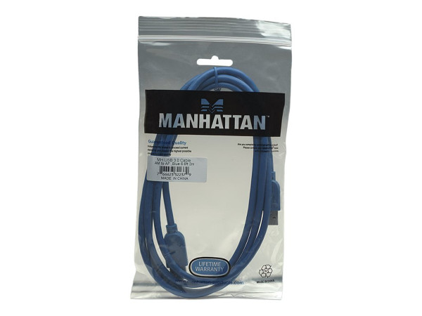 USB-Verl?ngerung Manhattan USB 3.0 A -> A St/Bu 2.0m blau