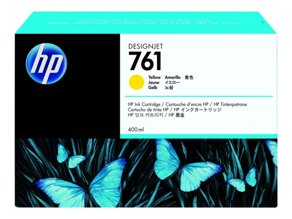 HP CM992A|761 Tintenpatrone gelb, Inhalt 400 ml für