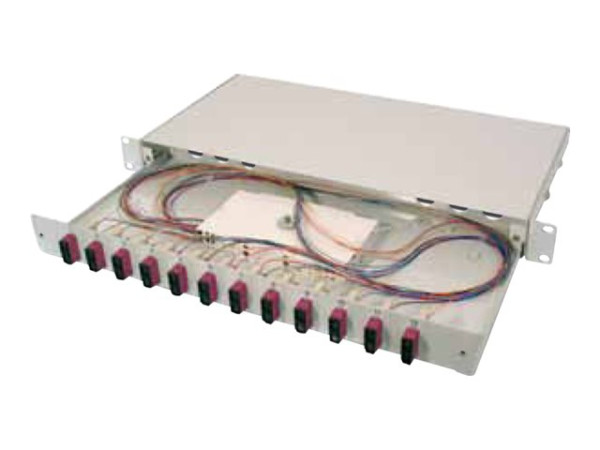Digitus LWL Spleißbox, 1HE, bestückt, 24x SC DX, OM4