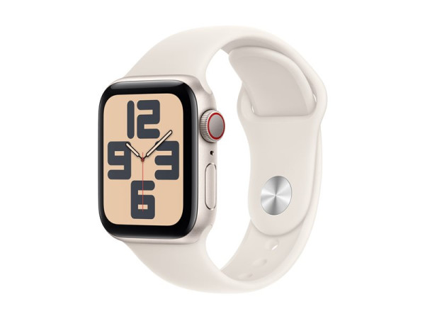 Apple Watch SE (champagner, Aluminium, 40 mm, Sportarmband