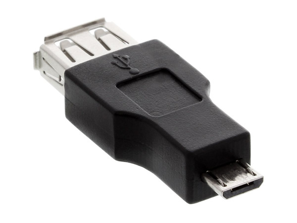 Inline Micro-USB OTG Adapter, Micro-B Stecker an USB A