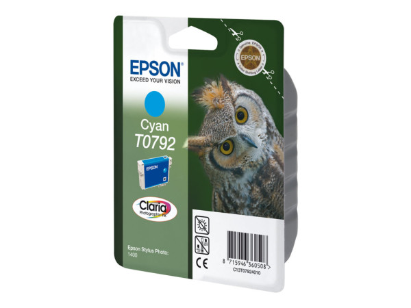 Epson C13T07924010|T0792 Tintenpatrone cyan, 1.425 Seiten,