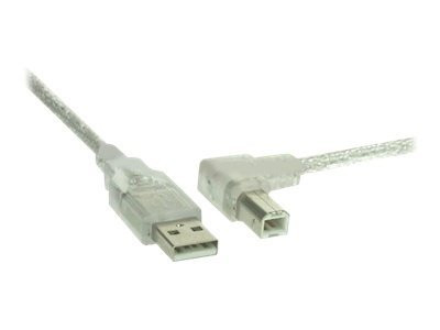 InLine« USB 2.0 Kabel, A an B rechts abgewinkelt,