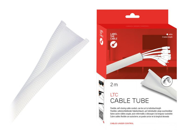 Label-the-cable Tube LTC 5120 Kabelschlauch 2 Meter weiß