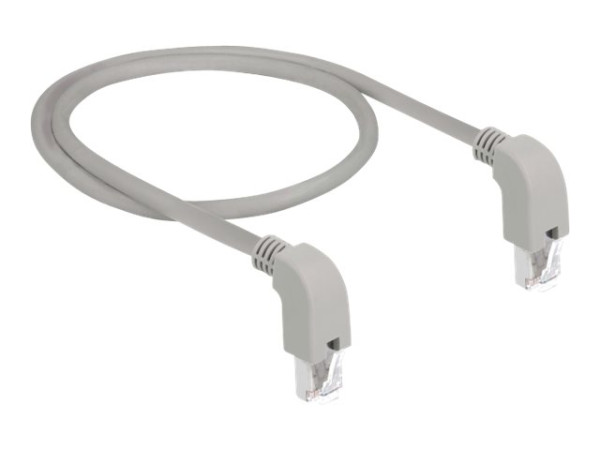 DeLOCK RJ45 Cat.6A S/FTP un/un gew. 0,5m | unten/