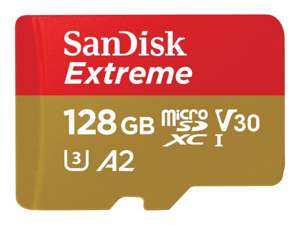 Sandisk microSD128GB Extreme +1Ad SDXC Cl.10 SDK R190/W130