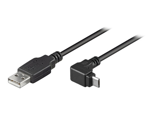 Kabel USB St."A"=>St."Micro-B" 5-pol 1,8m 90ø-Winkel goobay