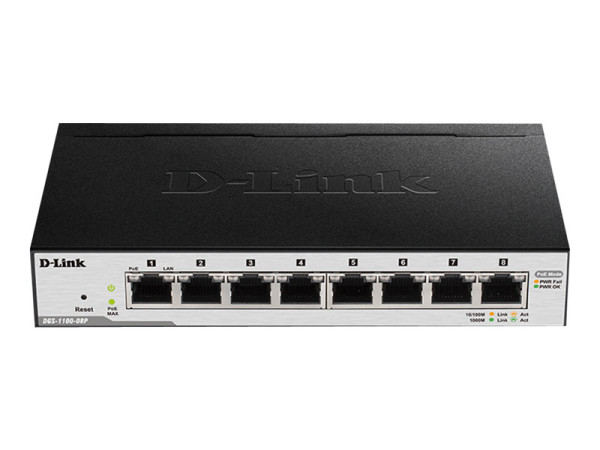 D-Link DGS-1100-08PV2 GE/PoE/SMA/08