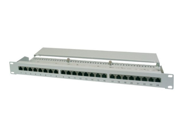 Patchpanel DIGITUS 1HE 16-Port Cat5e geschirmt grau