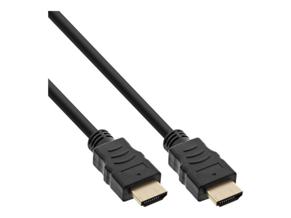 InLine HDMI Kabel, HS Eth. schwarz/gold, 0,3m