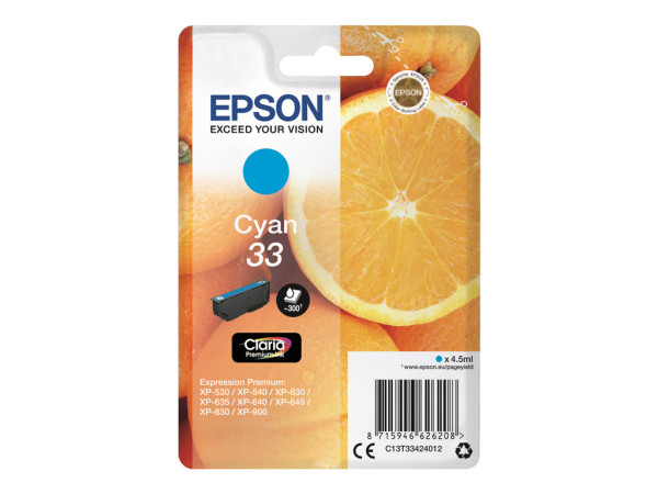 Epson Tinte CY C13T33424012 Claria Premium