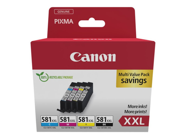 Canon Tinte Multipack CLI-581XXL (Blister-Verpackung mit